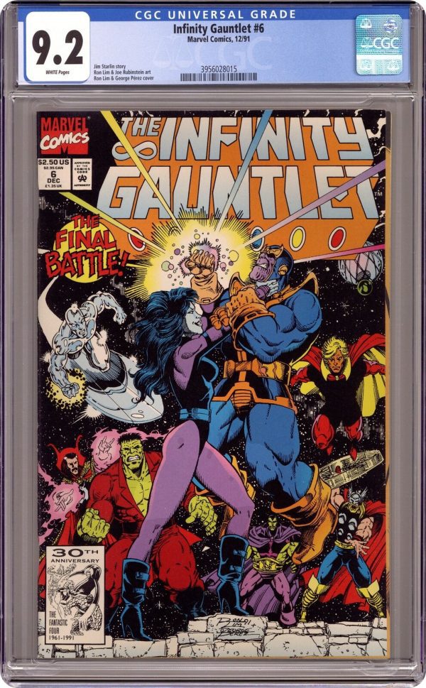 Infinity Gauntlet #6 CGC 9.2 (1991)