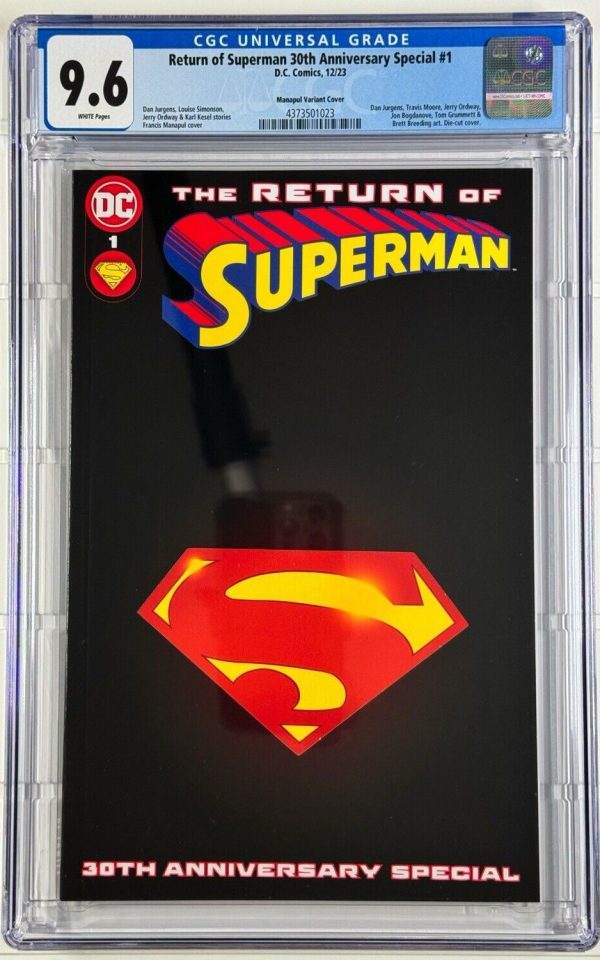 Return of Superman 30th Anniversary Special #1 - Black (2023) CGC 9.6